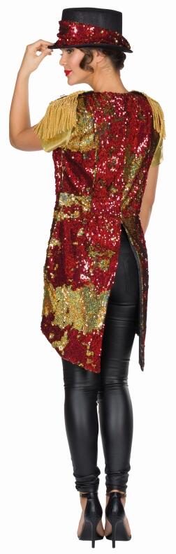 Karneval Damen Kostüm Jacke Frack Shiny