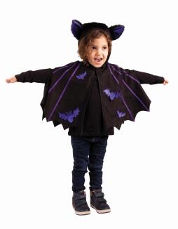 Karneval Halloween Kinder Kostüm Cape Fledermaus