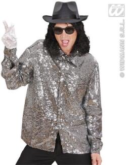Karneval Herren Hemd Pailletten