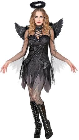 Karneval Halloween Damen Kostüm Dunkler Engel