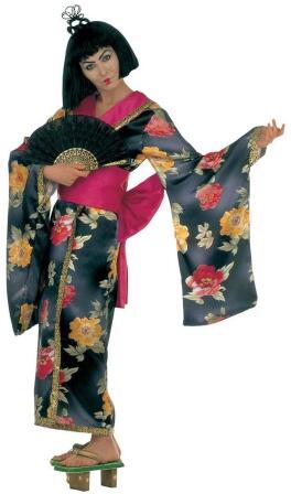 Karneval Damen Kostüm Geisha Blüte