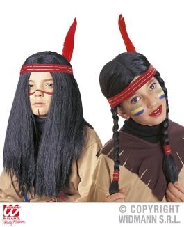 Karneval Kinder Perücke Indianer