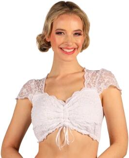 Thetru Oktoberfest Damen Dirndl-Bluse Nena weiß