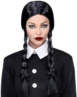 Halloween Karneval Damen Perücke Dark Girl schwarz