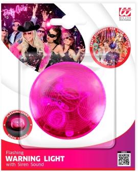 Widmann JGA Blinkendes Warnlicht mit Sirene rosa