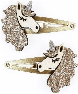 Souza Kinder Haarklammer Haarclips Einhorn Willow gold