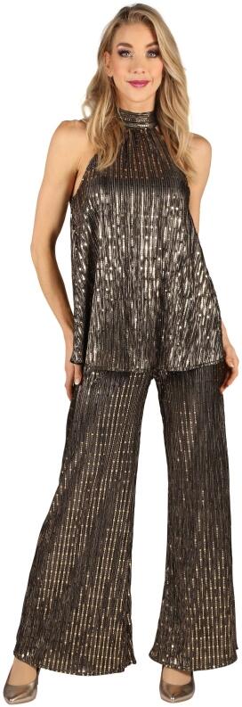 Thetru Karneval Damen Kostüm Disco Queen gold