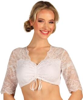 Thetru Oktoberfest Damen Dirndl-Bluse Lore weiß