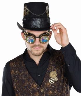 Karneval Steampunk Goggles Hologramm