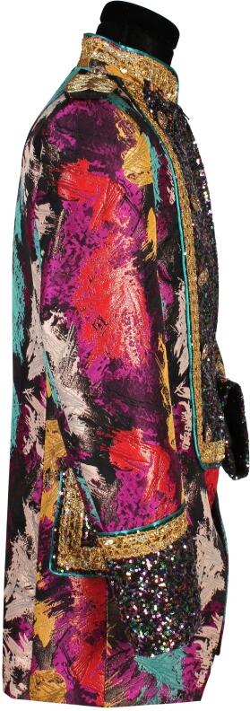 Thetru Karneval Herren Kostüm Jacke Frack Global Paint