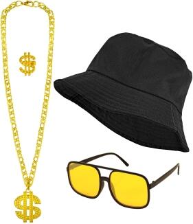 Widmann Karneval 90er-Jahre Hip-Hop Set 4-tlg