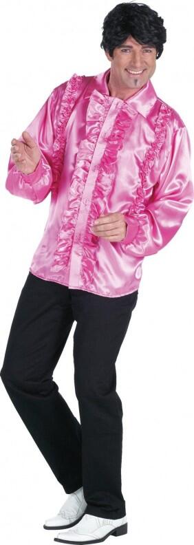 Karneval Herren Rüschenhemd gold