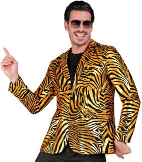 Party Jackett Zebra gold schwarz