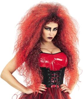 Widmann Karneval Halloween Perücke Wilder Teufel