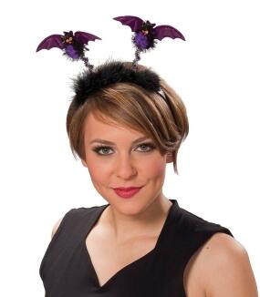 Karneval Halloween Haarreif Fledermaus Farbwahl