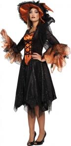 Karneval Halloween Damen Kostüm Luxus Hexe