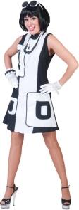 Karneval Damen Kostüm 60er Kleid Blacky-Whity