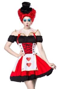 Karneval Damen Kostüm Herzkönigin Red Queen