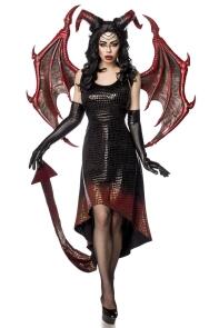 Karneval Halloween Damen Kostüm Drache Dragon Lady