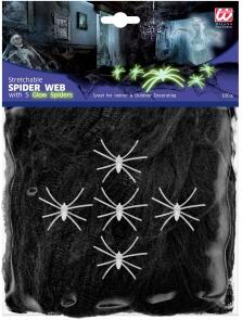 Karneval Halloween Dekoration Spinnennetz schwarz