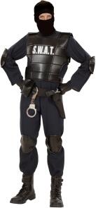 Karneval Halloween Herren Kostüm Swat Officer