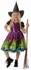 Karneval Halloween Mädchen Kostüm Hexe Ombre Witch