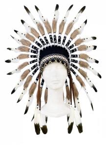 Karneval Indianer Kopfschmuck Kinder Ituha schwarz weiß