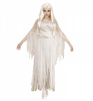 Karneval Halloween Damen Kostüm Geist Ghostly Spirit weiß