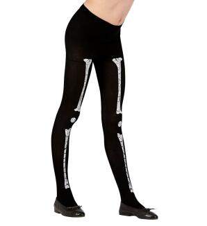 Karneval Halloween Kinder Strumpfhose Skelett 70 DEN