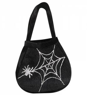 Karneval Halloween Samt Tasche Spinne