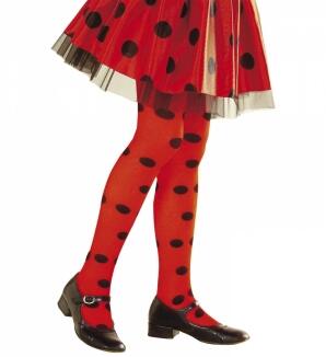 Karneval Kinder Strumpfhose Marienkäfer