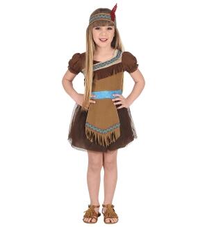 Karneval Mädchen Kostüm Indianerin Premium