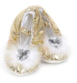 Karneval Schuhe Prinzessinnen Slipper gold