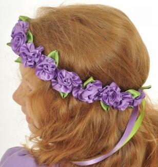 Lovely Lea Karneval Kopfschmuck Haarkranz Violett Princess