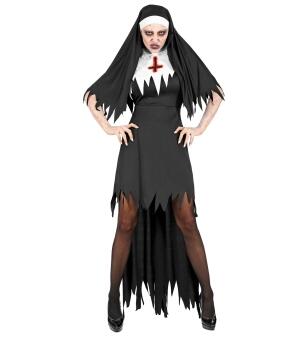 Karneval Halloween Damen Kostüm Horror Nonne