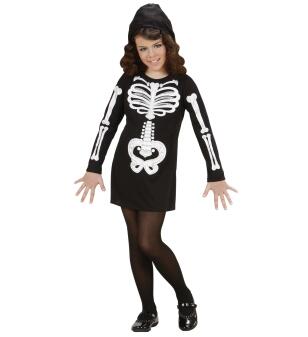 Karneval Halloween Mädchen Kostüm Glamour Skelett