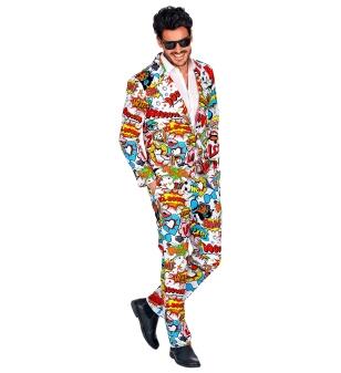 Karneval Herren Kostüm Anzug 60er Pop Art