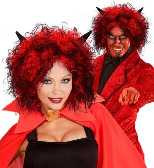 Widmann Karneval Halloween Perücke Teufel