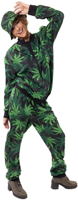 Karneval Herren Kostüm Jogging Anzug Hanf