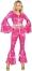 Karneval Damen Kost&uuml;m 70er Disco Jumpsuit pink