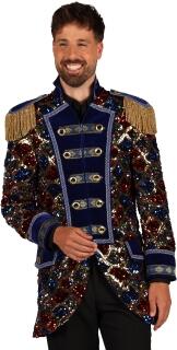 Thetru Karneval Herren Kostüm Jacke Pailletten Wave blau Lifestyle
