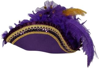 Thetru Karneval Luxus Hut Dreispitz Premium lila