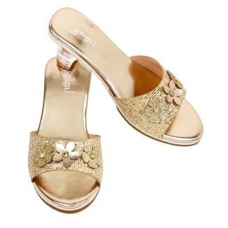 Souza Karneval Kinder Schuhe Slipper Ellina gold