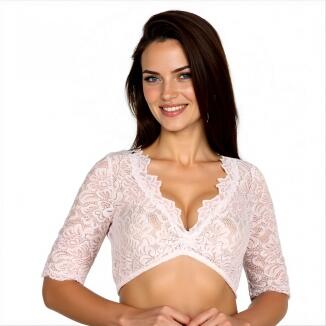 Thetru Oktoberfest Damen Dirndlbluse Mia weiß