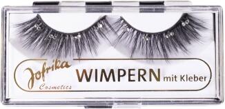 Jofrika Karneval Halloween Wimpern mit Strass