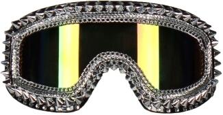 Karneval Skibrille Party Brille Silver Star