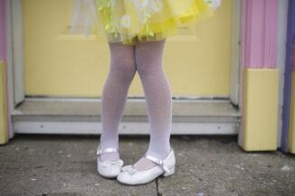 Great Pretenders Kinder Strumpfhose Netz mit Strass weiß