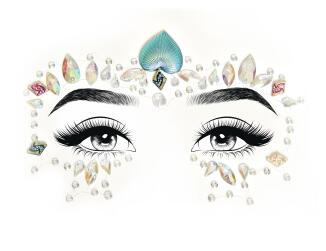 Leg Avenue Face Jewels Sticker Lotus