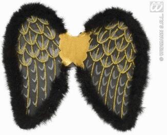 Karneval Halloween Flügel schwarz