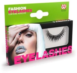 Widmann Karneval Wimpern mit Glitzer-Lid